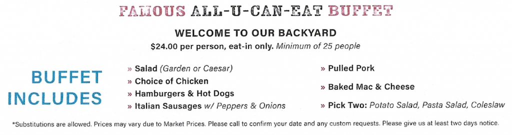 Auburn Pitts Bar & Grill All-You-Can-Eat Buffet